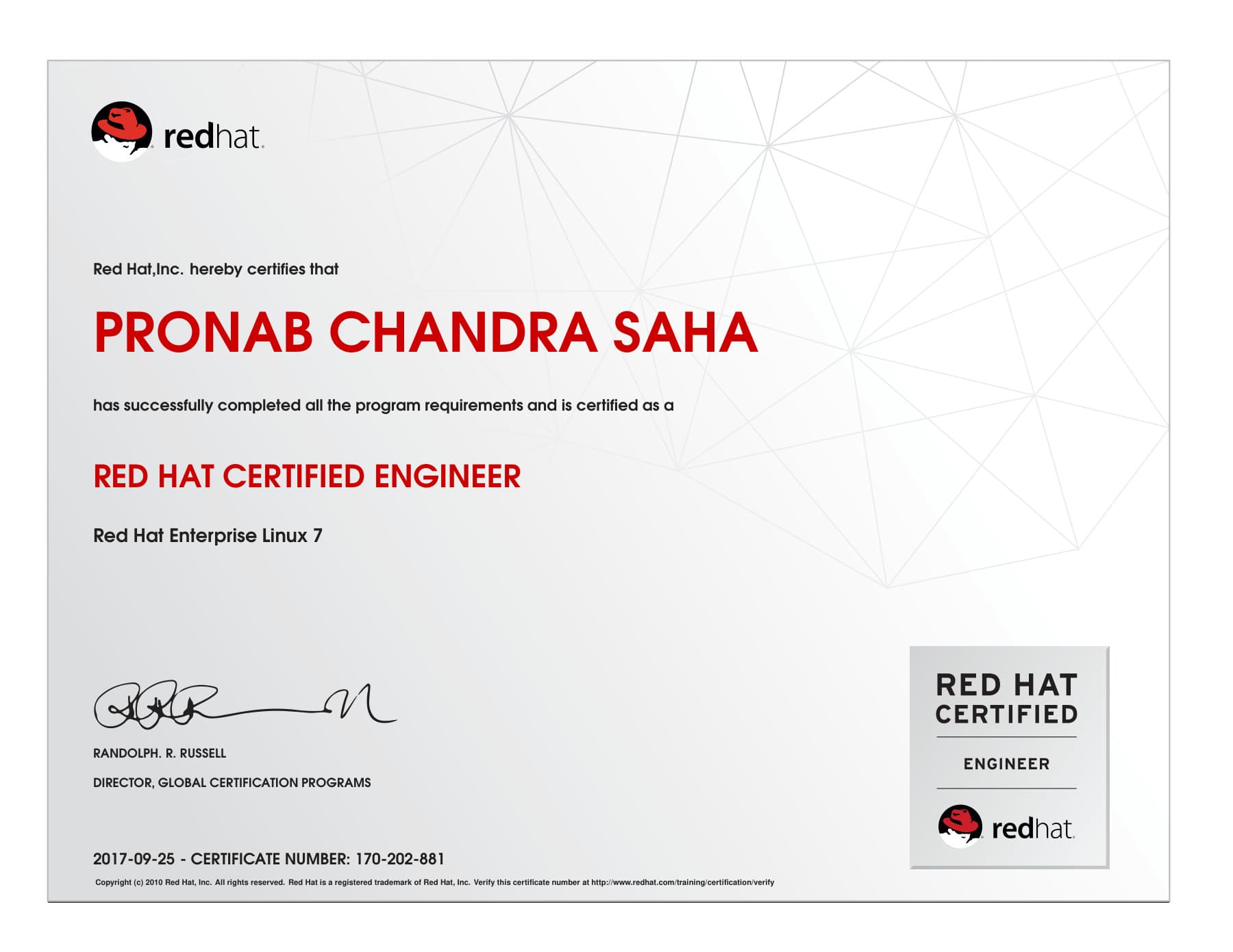 Red Hat Certified Engineer — Red Hat