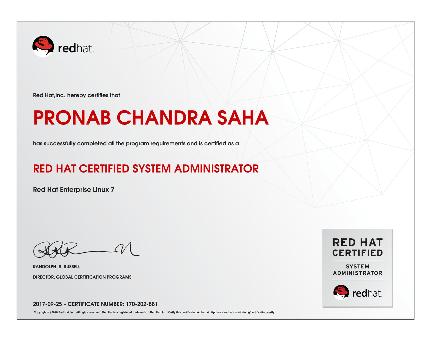 Red Hat Certified System Administrator — Red Hat
